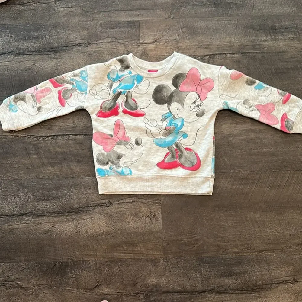 Disney Junior Minnie‎ Mouse 4T Crewneck Pullover Sweatshirt